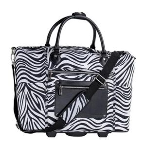Calpak Zanny (Zebra) rolling tote "airplane friendly"